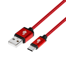 TB USB-A apa - USB-C apa 2.0 Adat és töltő kábel - Piros (1,5m) (AKTBXKUCSBA150M) kábel és adapter