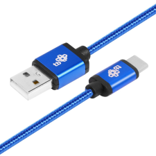 TB USB-A apa - USB-C apa 2.0 Adat és töltőkábel - Kék (1,5m) kábel és adapter