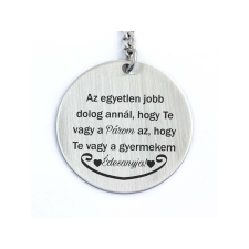  Te vagy a Párom és Anya acél medálos kulcstartó kulcstartó