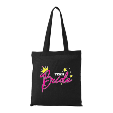  Team bride - Bevásárló táska Fekete egyedi ajándék
