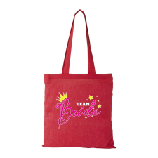  Team bride - Bevásárló táska Piros egyedi ajándék