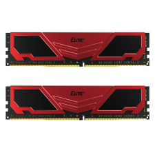 Teamgroup 16GB /3200 Elite Plus DDR4 RAM KIT (2x8GB) - Fekete/Piros memória (ram)