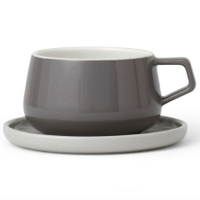 Teáscsésze csészealjjal Viva Scandinavia ELLA CLASSIC V79748, 250 ml, Porcelán, Szürke bögrék, csészék