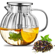 Teáskanna infúzióval, Quasar & Co.®, tetővel, boroszilikát üveg, 1200 ml, átlátszó vízforraló és teáskanna