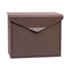 tec Acél postaláda boríték alakú levélszekrény 360x290x100 mm barna modern utcai postaláda
