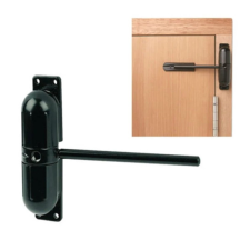 Tech Ajtócsukó ajtóbehúzó rugós ajtózáró szerkezet fekete zár és alkatrészei