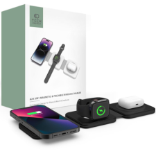 Tech-Protect A24 3in1 vezeték nélküli töltő mobil / Apple Watch, fekete okosóra kellék