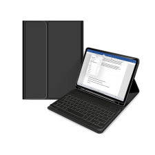 Tech-Protect Apple iPad Air 4 (2020)/iPad Air 5 (2022) 10.9 tablet tok (Smart Case) on/off funkcióval, Apple Pencil tartóval, billentyűzettel - Tech-Protect - black (ECO csomagolás) tablet tok