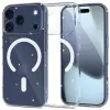 Tech-Protect Apple iPhone 17 Pro, Műanyag hátlap védőtok + szilikon keret, Magsafe töltővel kompatibilis, csillogó hátlap, FlexAir Hybrid Magsafe Glitter, átlátszó