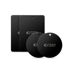 Tech-Protect Fém ellenlapka mágneses autós tartóhoz - Fekete (4db/csomag) mobiltelefon kellék
