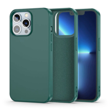 Tech-Protect Icon szilikon tok iPhone 14 Pro, sötétzöld tok és táska