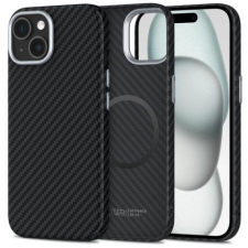 Tech-Protect Ion Carbon MagSafe tok iPhone 15, fekete/ezüst tok és táska