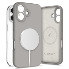 Tech-Protect Liquid Silicone MagSafe tok iPhone 16, szürke tok és táska