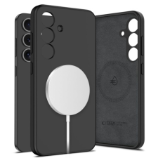 Tech-Protect Liquid Silicone MagSafe tok Samsung Galaxy S25, fekete tok és táska
