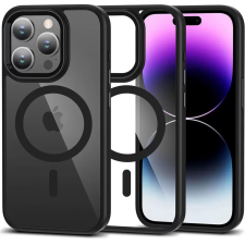Tech-Protect MAGMAT Magsafe hátlaptok iPhone 15 Pro átlátszó-fekete mobiltelefon kellék