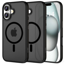 Tech-Protect MAGMAT Magsafe hátlaptok iPhone 16 matt fekete tok és táska