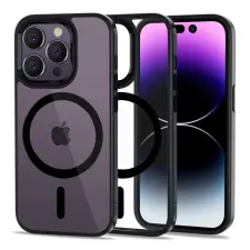 Tech-Protect MagMat MagSafe iPhone 14 Pro fekete/átlátszó tok tok és táska