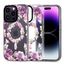 Tech-Protect Magmood MagSafe Apple iPhone 13 Pro Max Rose Floral tok és táska