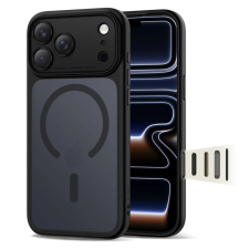 Tech-Protect MAGPEAK MAGSAFE CC iPhone 17 Pro tok készülékhez, matt fekete tok és táska