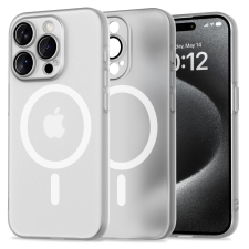 Tech-Protect MAGSLIM MAGSAFE iPhone 15 Pro tok készülékhez – matt fehér tok és táska