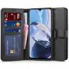 Tech-Protect Motorola Moto E22 / E22i, Oldalra nyíló tok, stand, mágnes csattal, TP Wallett, fekete