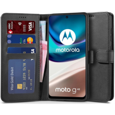 Tech-Protect Motorola Moto G42, Oldalra nyíló tok, stand, mágnes csattal, TP Wallett, fekete tok és táska