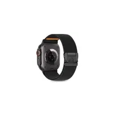 Tech-Protect Nylon Clasp szíj Apple Watch 44/45/46/49mm, black okosóra kellék