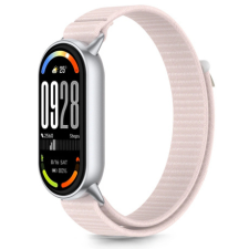 Tech-Protect Nylon Stripe szíj Xiaomi Smart Band 8 / 9 / 10, pink/grey okosóra kellék