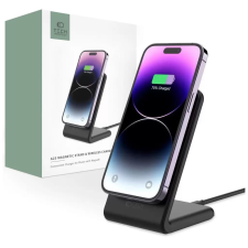 Tech-Protect QI15W-A23 MagSafe QI vezeték nélküli töltőállvány fekete (128311) (t128311) mobiltelefon kellék