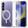 Tech-Protect Samsung Galaxy S25 SM-S931, Műanyag hátlap védőtok + szilikon keret, Magsafe töltővel kompatibilis, FlexAir Hybrid Magsafe, átlátszó