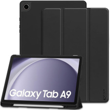 Tech-Protect Samsung Galaxy Tab A9 (8.7) SM-X110 / X115, mappa tok, közepesen ütésálló, érintőceruza tartóval, Trifold, TP SC Pen, fekete tablet tok