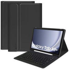 Tech-Protect Samsung Galaxy Tab A9 Plus (11.0) SM-X210 / X215 / X216B, Bluetooth billentyűzetes mappa tok, érintőceruza tartó, TP SC Pen + Keyboard, fekete tablet tok