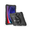 Tech-Protect Samsung X510/X516B Galaxy Tab S9 FE 10.9 ütésálló tablet tok 360 fokos védelemmel, 4H kijelzővédő üveggel - Tech-Protect Solid - fekete (ECO csomagolás)