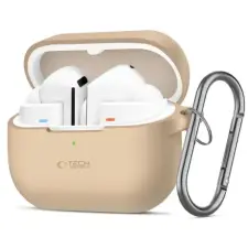 Tech-Protect Silicone Hook tok Samsung Galaxy Buds 3 / 3 Pro, barna fülhallgató, fejhallgató tok