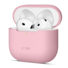 Tech-Protect Silicone tok Apple AirPods 4, rózsaszín fülhallgató, fejhallgató tok