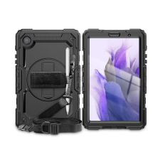 Tech-Protect Solid360 Samsung Galaxy Tab A7 Lite Ütésálló tok kijelzővédő üveggel - Fekete tablet tok