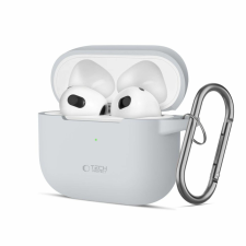 Tech-Protect szilikon horgos tok Apple AirPods 3-hoz - szürke fülhallgató, fejhallgató tok