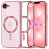 Tech-Protect Telefontok iPhone 16e - Tech-Protect Magflex - MagSafe kompatibilis átlátszó hátlap tok, rosegold szilikon kerettel ﻿