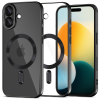 Tech-Protect Telefontok iPhone 17 - Tech-Protect Magflex - MagSafe kompatibilis átlátszó hátlap tok, fekete szilikon kerettel