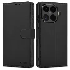 Tech-Protect Telefontok Xiaomi 17T Pro - Tech- Protect Wallet - fekete bőr könyvtok, ráhajtófüllel ﻿ tok és táska