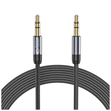 Tech-Protect Ultraboost 3.5mm Jack - Jack audió kábel 1,5m fekete (127807) (t127807) kábel és adapter