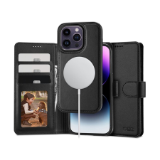 Tech-Protect Wallet flipes bőrtok + Magsafe hátlap - Apple iPhone 15 Pro Max - fekete tok és táska