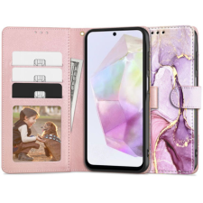 Tech-Protect Wallet könyv tok Samsung Galaxy A35 5G, marble tok és táska