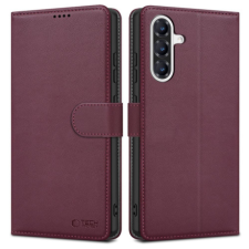 Tech-Protect Wallet könyv tok Samsung Galaxy A56 5G, bordó tok és táska