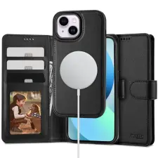 Tech-Protect Wallet MagSafe tok, Apple iPhone 13 fekete tok és táska