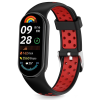 Tech-Protect Xiaomi Smart Band 8 / 9 / 10 / NFC okosóra szíj - Tech- Protect Iconband Air - fekete/piros szilikon szíj