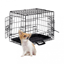 Tech S kutya macska nyúl kisállat hordozó ketrec hordozható mobil szállítóbox, fekhely macskáknak