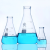 Tech Üveg Erlenmeyer-lombik készlet 3 darabos, laboratóriumi üveg mérőeszköz, háromszög lombik, kúpos üveglombik