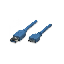 Techly 0.5m USB 3.0 A-Micro B M/M USB kábel 0,5 M USB 3.2 Gen 1 (3.1 Gen 1) USB A Micro-USB B Kék (ICOC-MUSB3-A-005) kábel és adapter