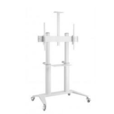 Techly ICA-TR49W gurulós padlóállvány 70-120 LCD/LED kijelzőhöz, fehér (ICA-TR49W) tv állvány és fali konzol